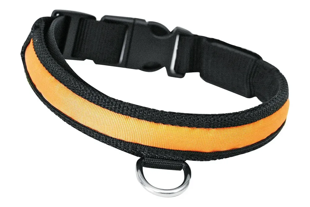 SwissPet - Leichtes Halsband aus Nylon für Hunde, L, Orange