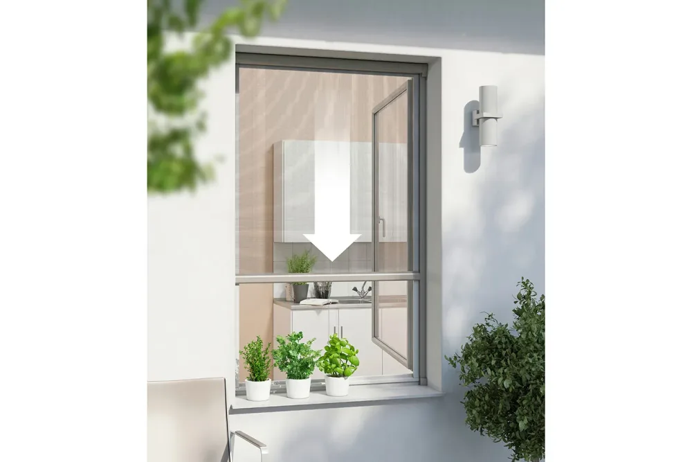 Windhager Insektenschutz Rollo Fenster Aluminium | 1.3 × 1.6 m