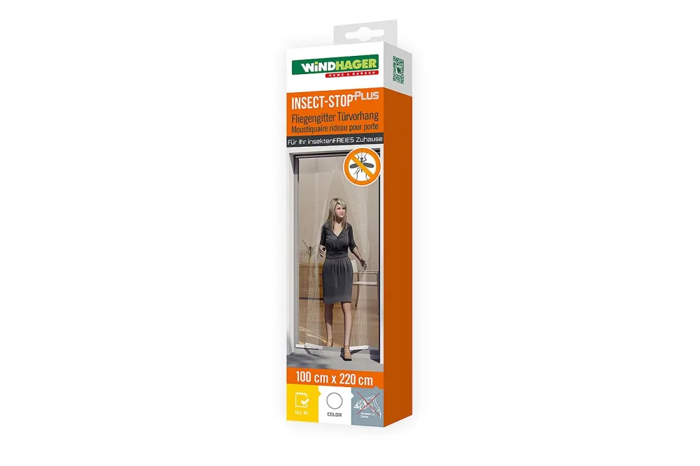 Windhager Fliegengitter Türvorhang Weiss | 100 × 220 cm