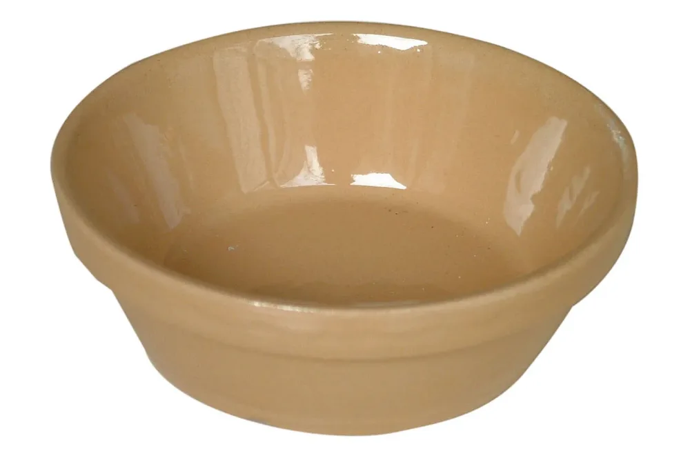 Kegel-Napf aus Keramik flach beige