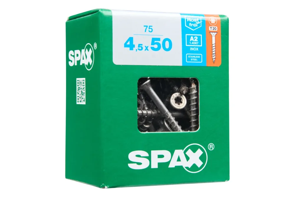 Spax A2 Rostfrei | 4.5 × 50 mm | 75 Stück