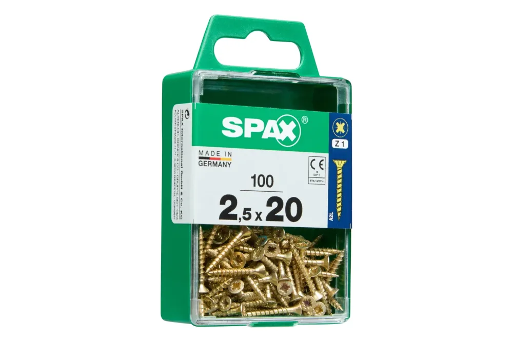 Spax Senkkopf Universalschraube | 2.5 × 20 mm | 100 Stück