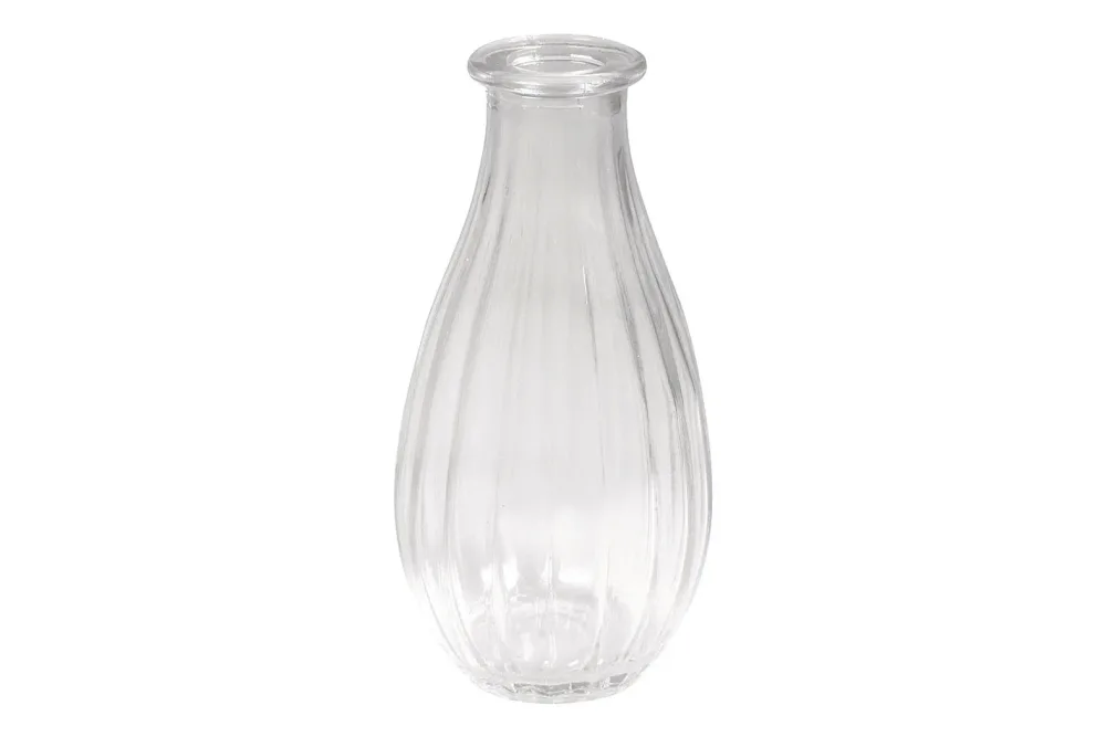 Rayher Glasvase mit Streifen | ⌀ 7 × 14 cm
