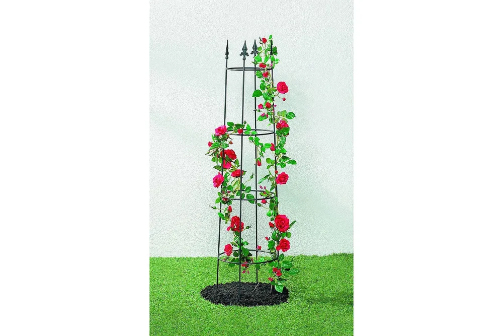 Old Garden Obelisk Padon Metall Schwarz | 250 × 60 × 60 cm