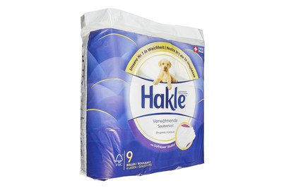 Hakle Verwöhnende Sauberkeit Toilettenpapier, 9 Rollen