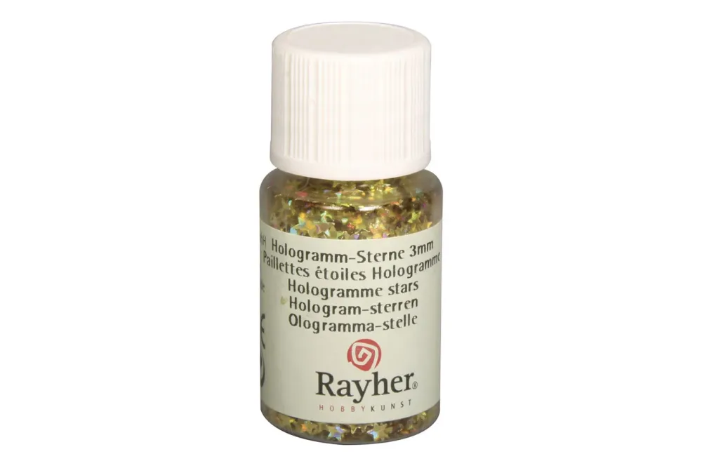 Rayher Hologramm-Sterne | 3 mm | 4 g