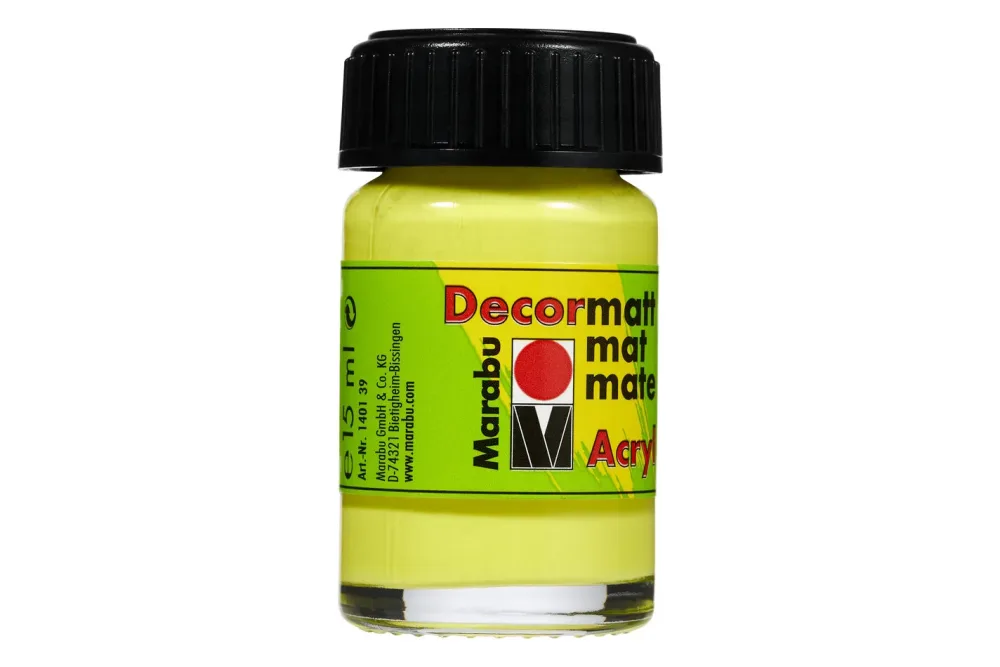 Marabu Acrylfarbe Decormatt Zitrone | 15 ml