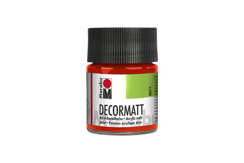 Marabu Acrylfarbe Decormatt Zinnoberrot | 50 ml