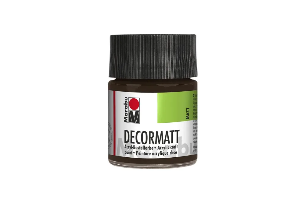 Marabu Acrylfarbe Decormatt Dunkelbraun | 50 ml