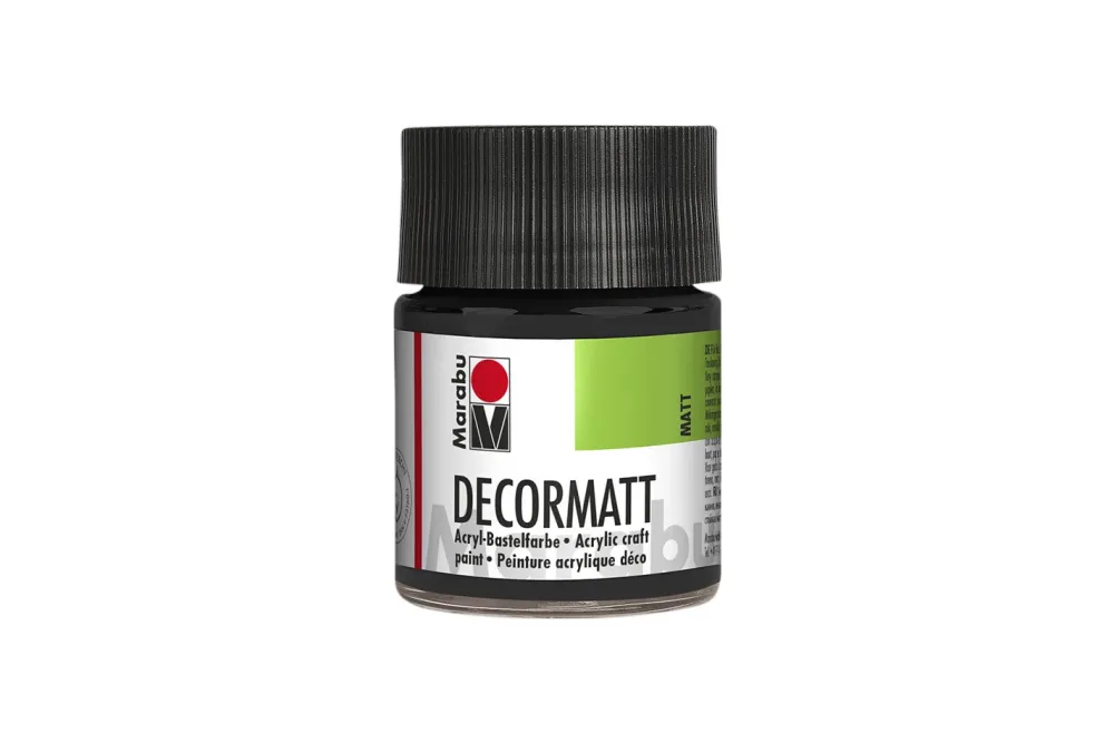 Marabu Acrylfarbe Decormatt Schwarz | 50 ml