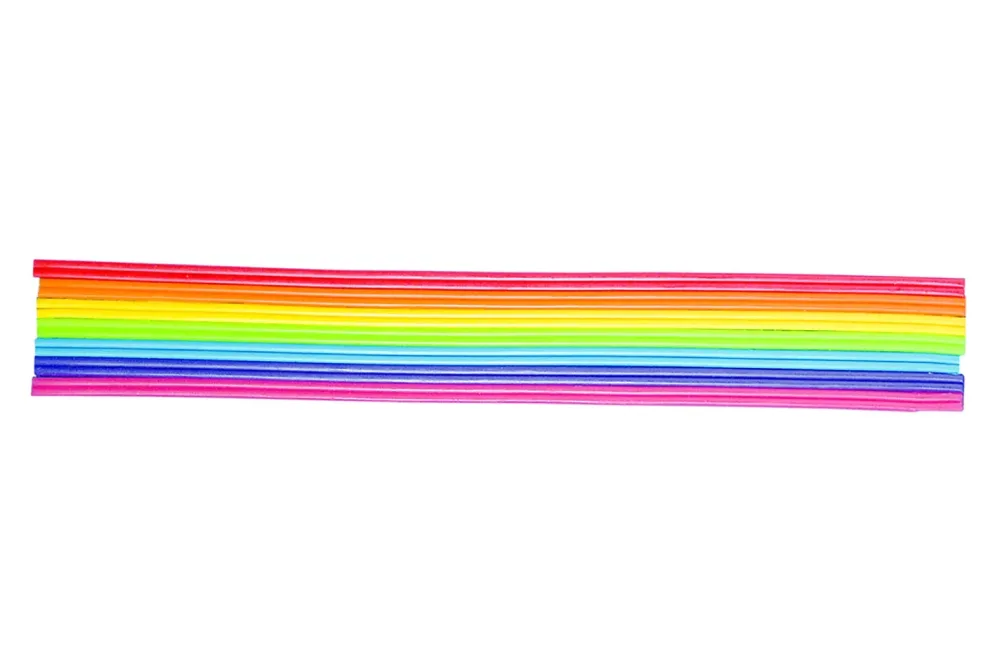 Rayher Wachs-Zierstreifen Regenbogen | 23 cm | 14 Stück