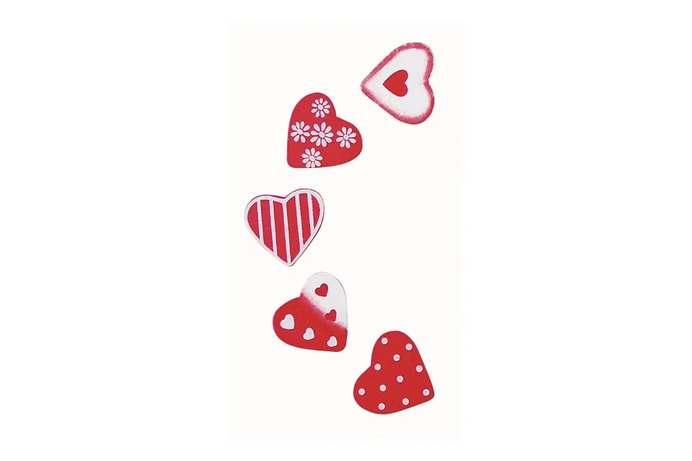Rayher Holzstreuteile Herzen | 2 × 2.5 cm | 20 Stück