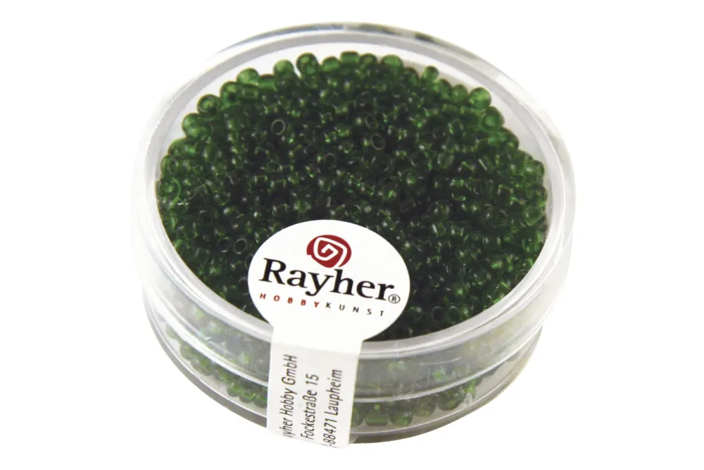 Rayher Rocailles Glas Grün | ⌀ 2 mm | 17 g