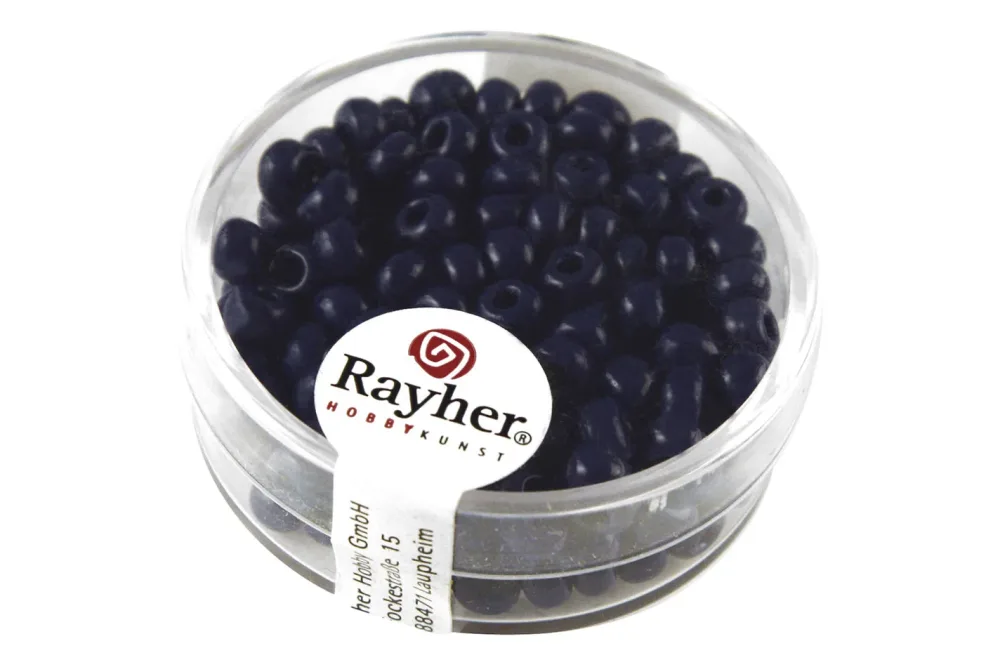 Rayher Indianer-Perlen Dunkelblau | ⌀ 4.5 mm | 17 g