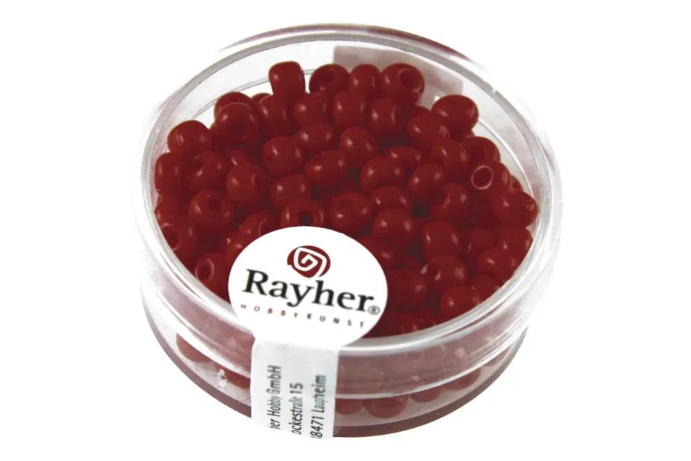 Rayher Indianer-Perlen Rot | 4.5 mm | 17 g