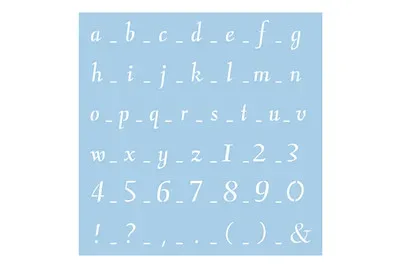 Rayher Schablone Klassische Schrift 1 | 30 × 30 cm