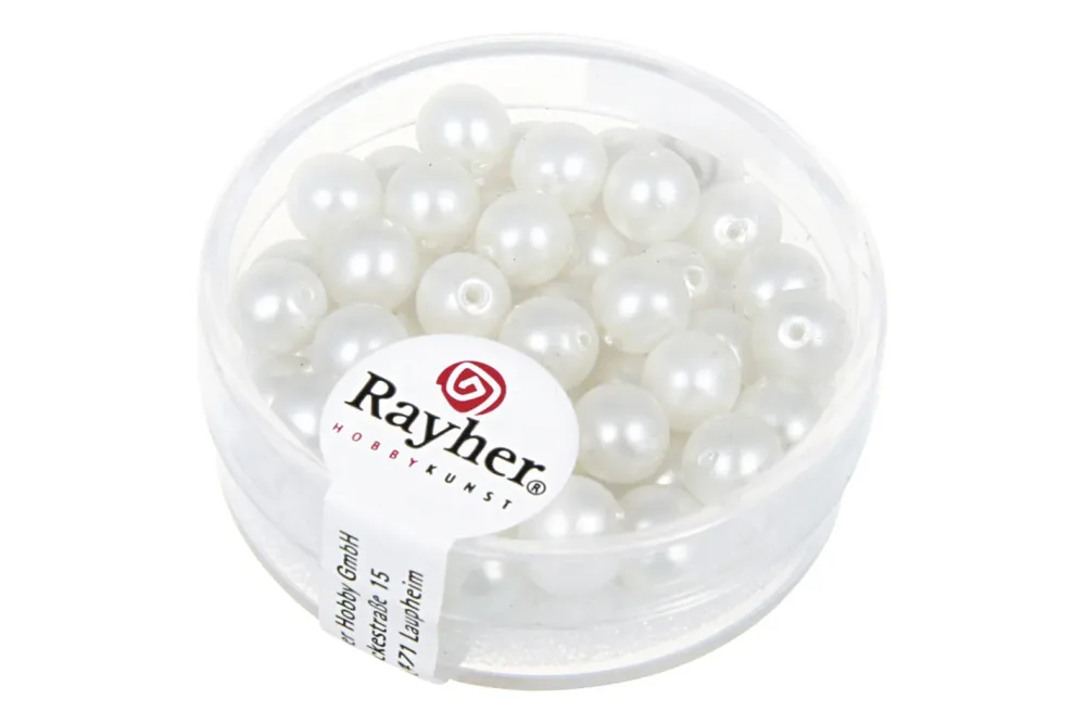 Rayher Renaissance Glaswachsperlen Matt | 6 mm | 45 Stück
