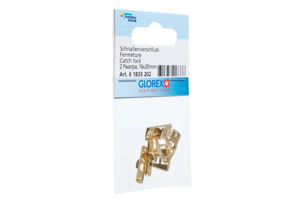 Glorex Schnallenverschluss Nagelbar | 2 Stück | 16 × 20 mm