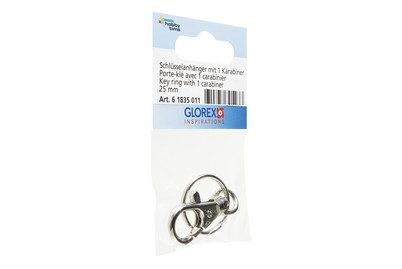 Glorex Schlüsselanhänger mit Karabiner | ⌀ 25 mm