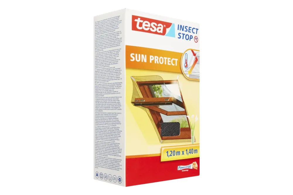 Tesa Fliegengitter Dachfenster Anthrazit | 120 × 140 cm