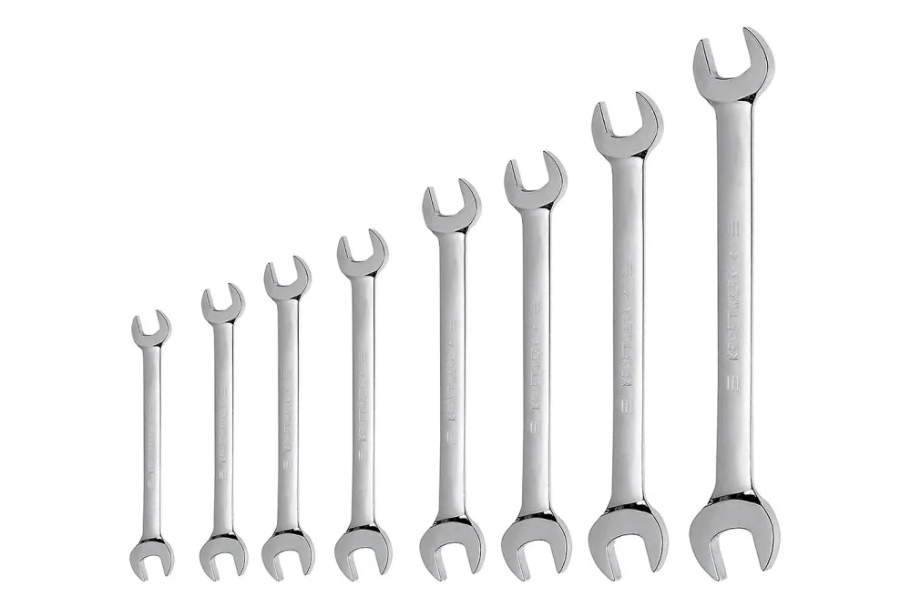 Kraftwerk Doppelgabelschlüssel-Set | 6×7–21×22 mm | 8 Stück