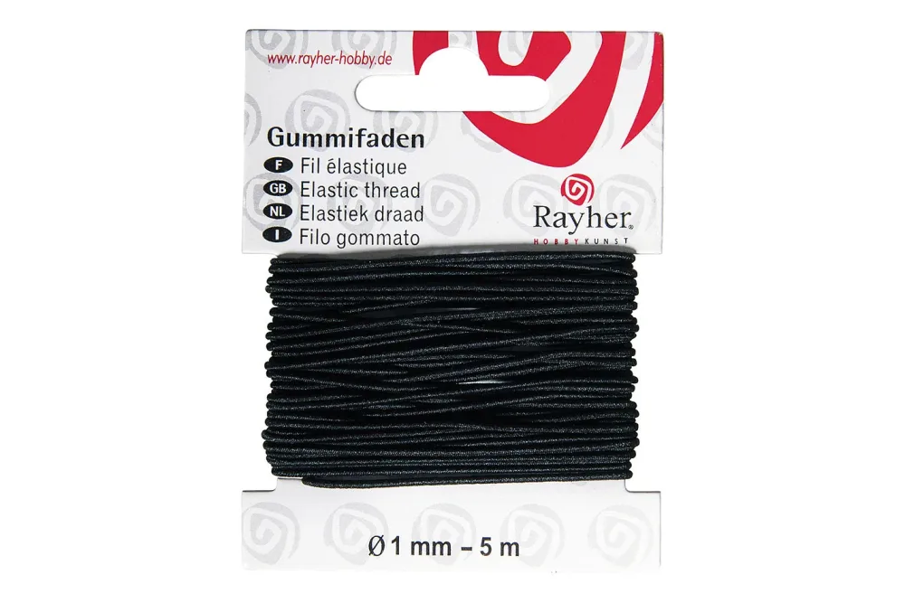 Rayher Gummifaden | ⌀ 1 mm | 5 m
