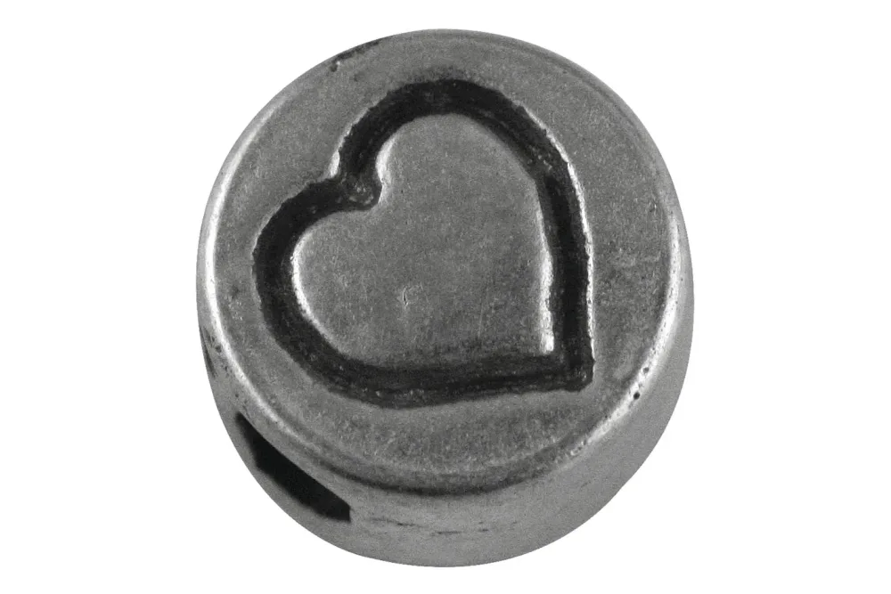 Rayher Metall-Perlen Herz | 7 mm | 5 Stück