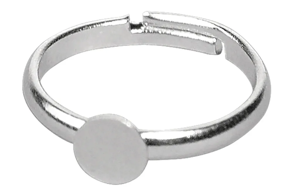 Rayher Ringschiene mit Platte | ⌀ 6 mm | 2 Stück