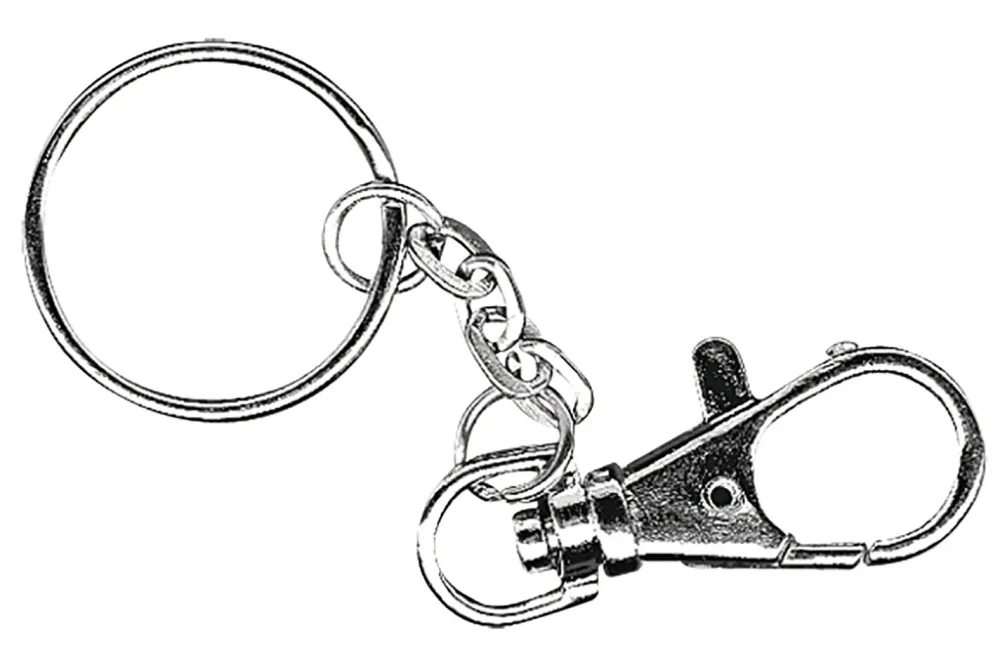 Rayher Schlüsselanhänger mit Karabiner | ⌀ 2.5 cm | 2 Stück