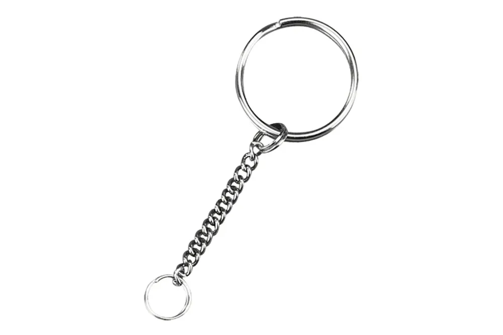 Rayher Schlüsselring mit Gliederkette | ⌀ 2.5 cm | 4 Stück