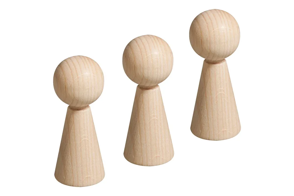Rayher Rohholz-Figurenkegel | 5 cm | 4 Stück
