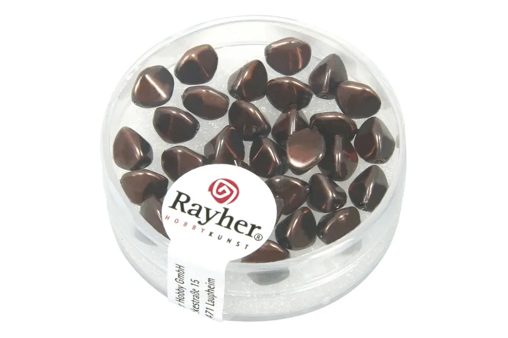 Rayher Glasperle Dreikant | 7 mm | 32 Stück