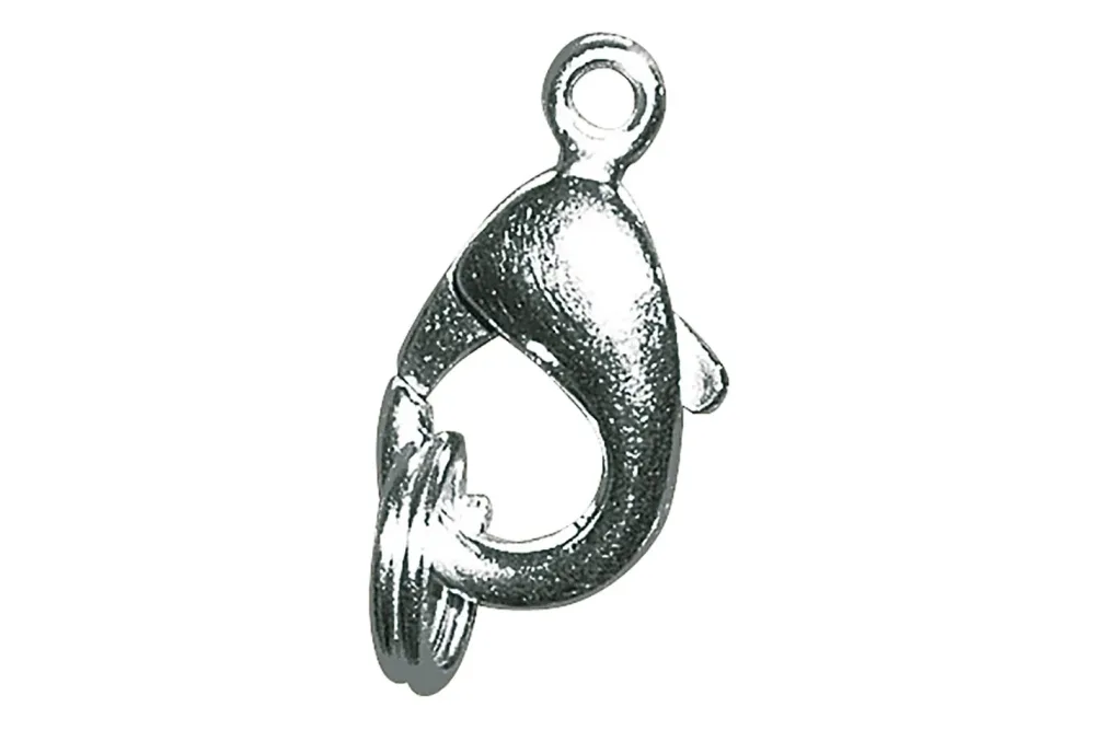 Rayher Karabiner-Schliesse mit Ring | 9.5 mm | 2 Stück