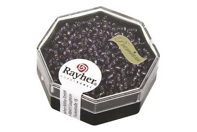Rayher Premium-Rocailles mit Silbereinzug Violett | 2.2 mm | 10 g