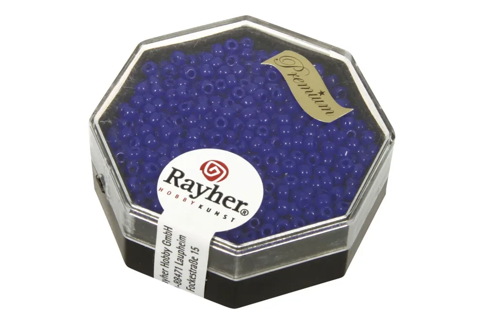 Rayher Premium-Rocailles Royalblau | ⌀ 2.2 mm | 12 g