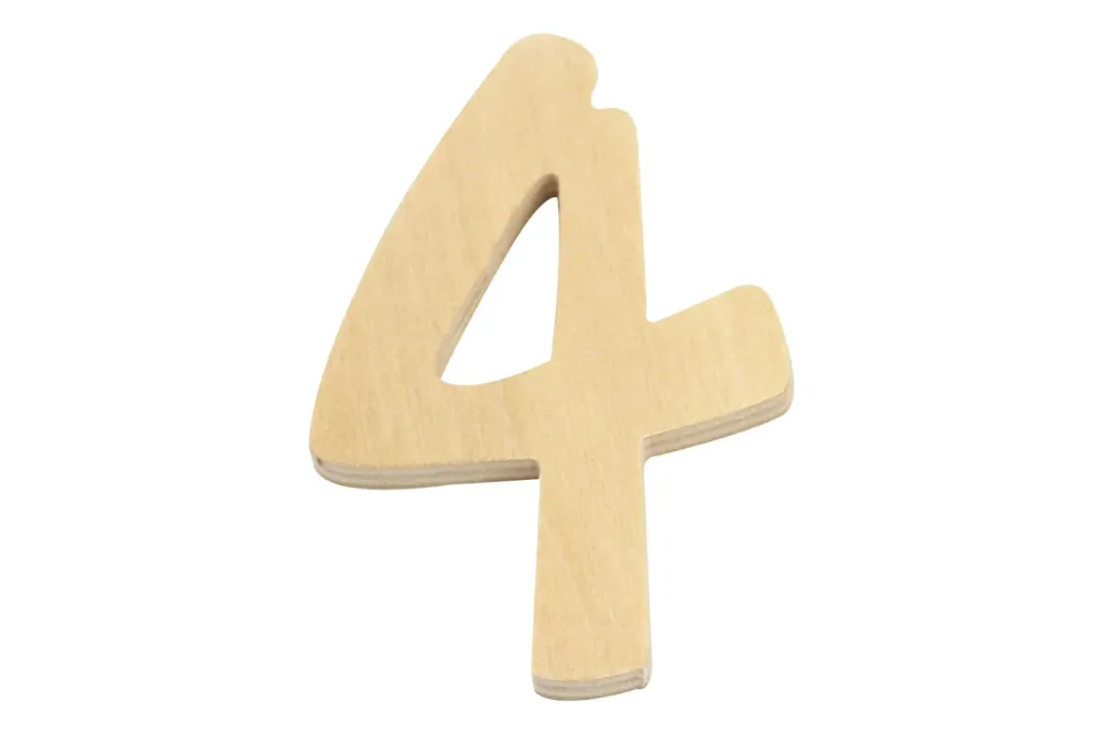 Rayher Holz-Zahl FSC Mix Credit | 6 cm | 4
