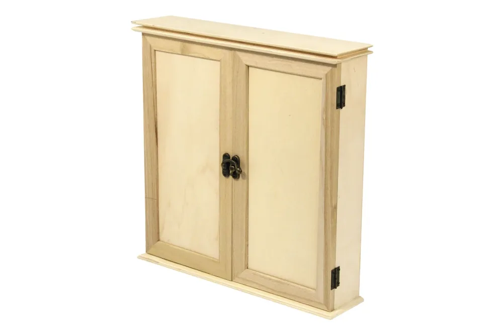 Rayher Holz Sammelschränkchen FSC Mix Credit mit 24 Schubladen | 30.2 × 7.2 × 30.3 cm