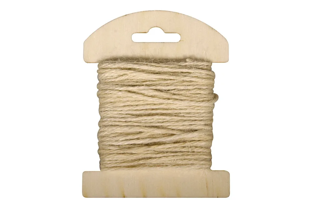 Rayher Jutekordel auf Holzkarte | ⌀ 1.5 mm | 10 m