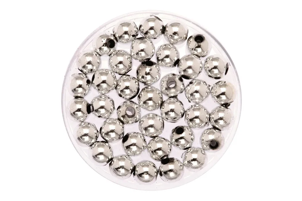 Glorex Dekoperlen Silber | 6 mm | 75 g