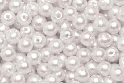 Glorex Deko-Perlen Weiss | 10 mm | 75 Stück