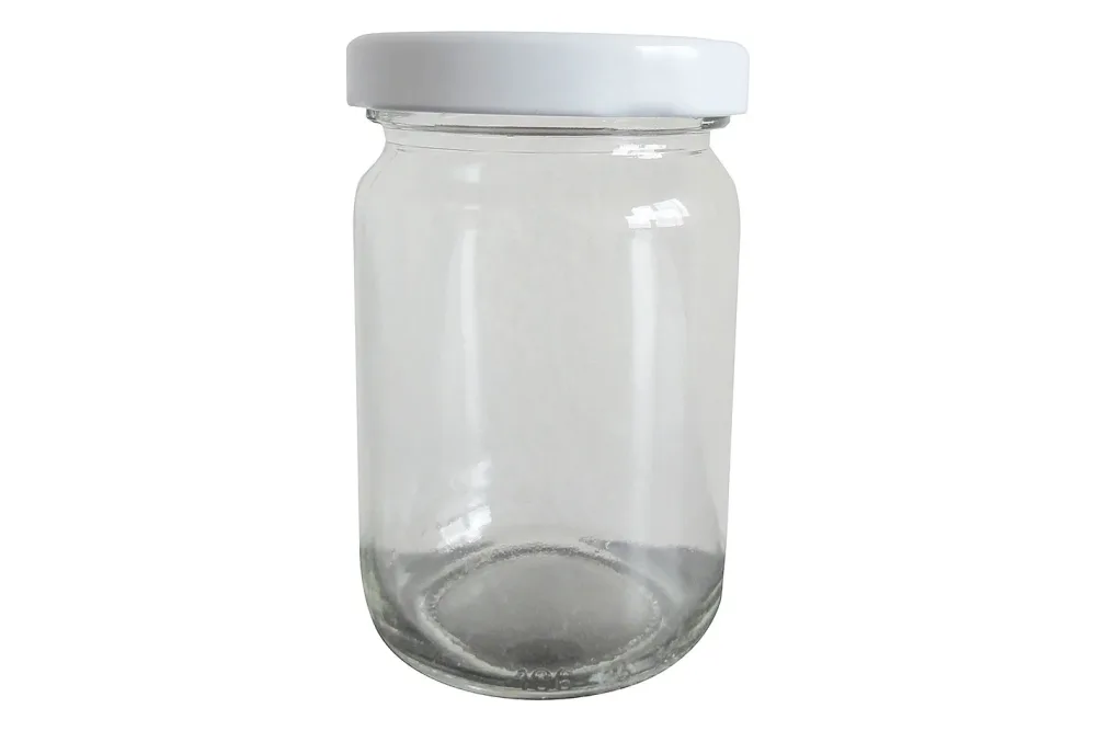 Honigglas mit Deckel weiss 10cl