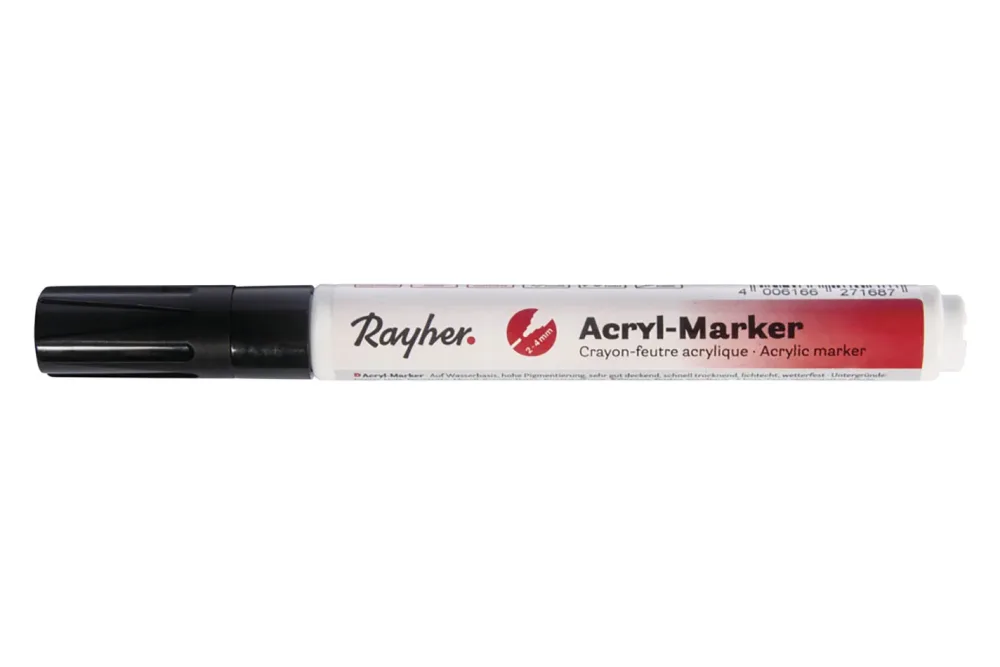 Rayher Acryl-Marker mit Ventil | Rundspitze 2-4 mm
