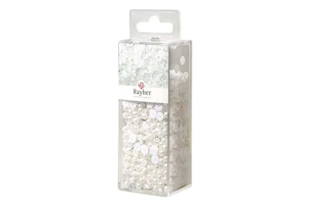Rayher Pailletten-Glasperlenmix und Draht | 50 m | 0.3 mm