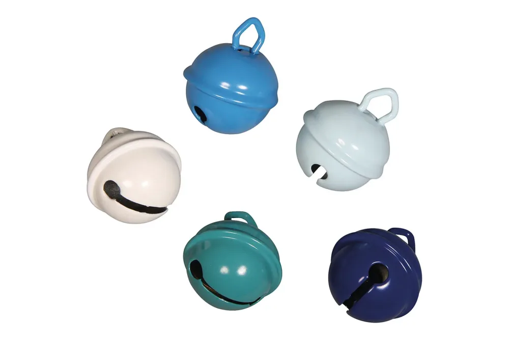 Rayher Deko-Metallglöckchen Blau | ⌀ 1.5 cm | 5 Stück