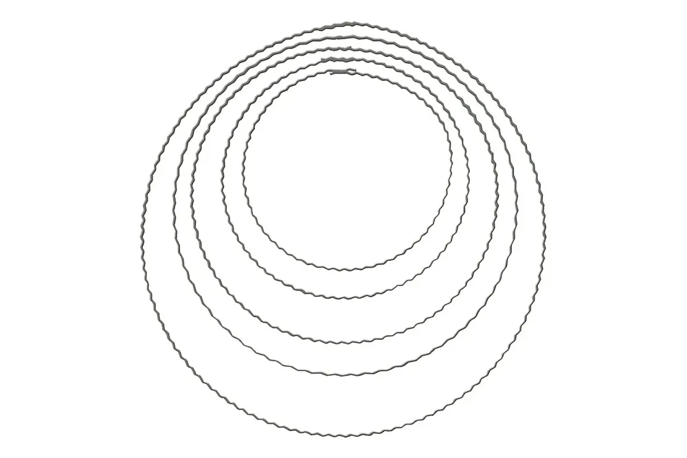 Rayher Metallringe Gewellter Flachdraht | ⌀ 22 cm