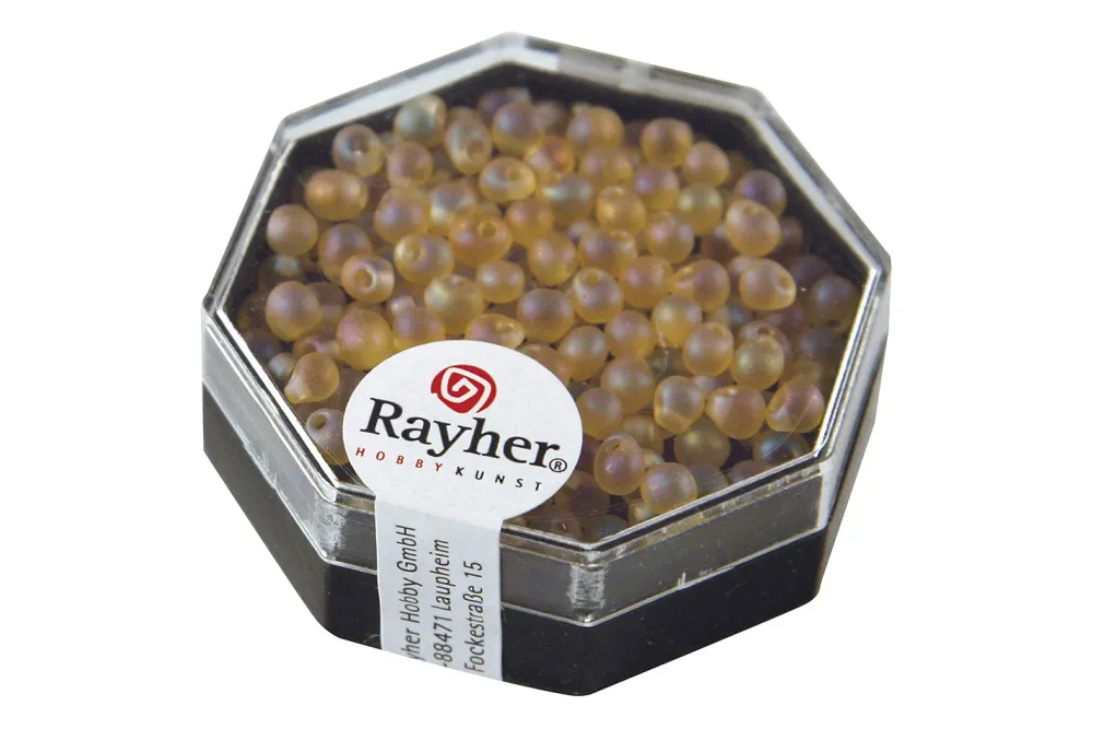 Rayher Miyuki Perle Tropfen Transp. Gefrostet | 3.4 mm