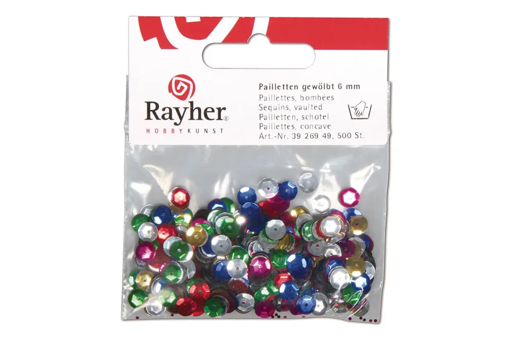 Rayher Pailletten Gewölbt | 6 mm | 500 Stück