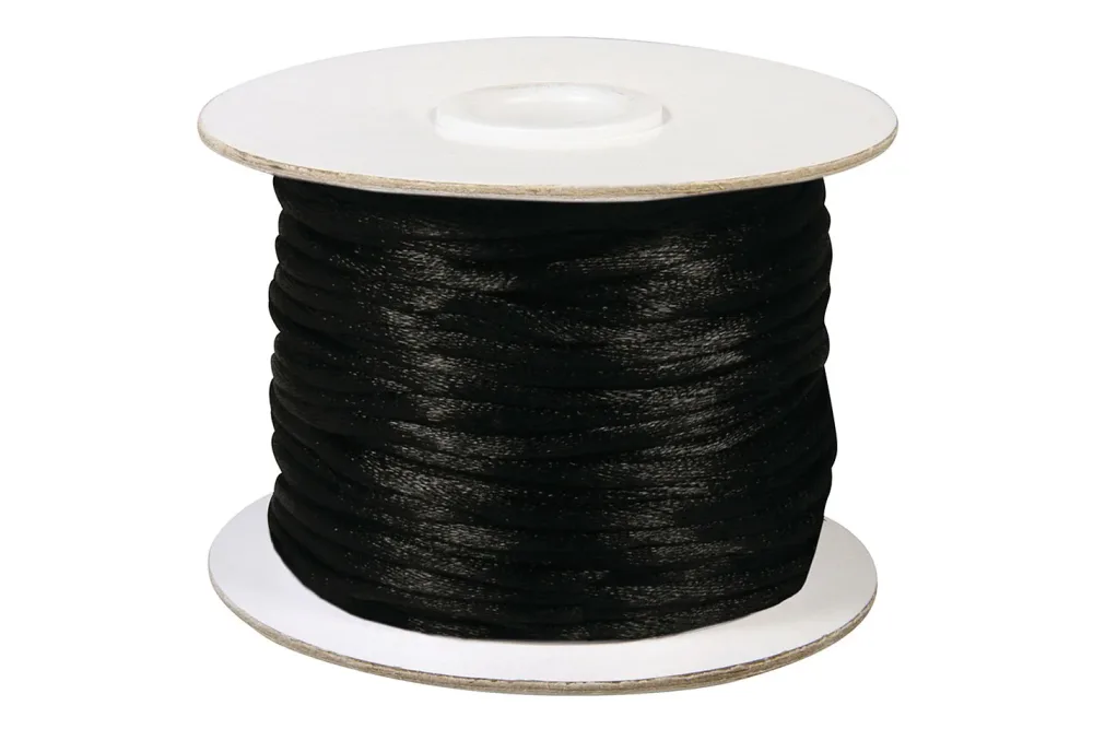 Rayher Satinkordel Schwarz | ⌀ 2 mm | 50 m