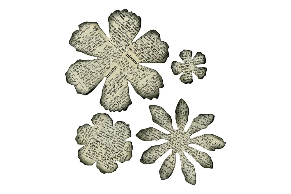 Rayher Sizzix Bigz Schablone Blüten | 2.5 × 2.5 cm | 7.9 × 7.9 cm