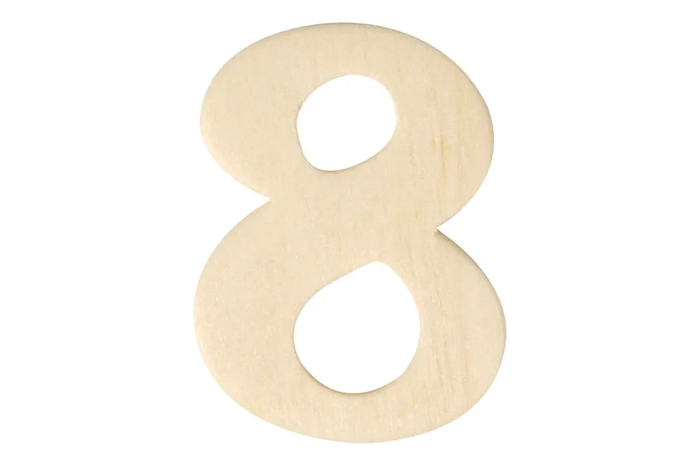 Rayher Holz-Zahl 8 | 4 cm